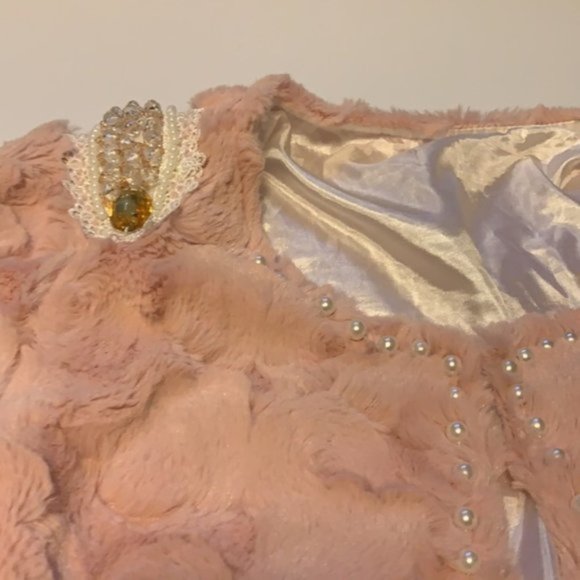 Handmade Bedazzled Pink Minky Blazer - Women’s Size XS - Picture 11 of 12